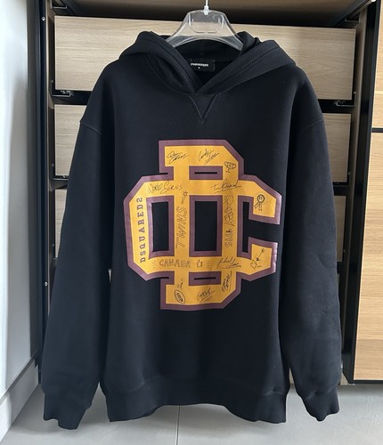 Felpa nera dsquared2 uomo - dsquared2,