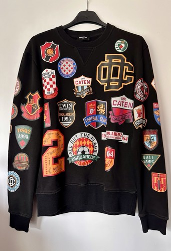 Dsquared2 felpa uomo nera - felpa,